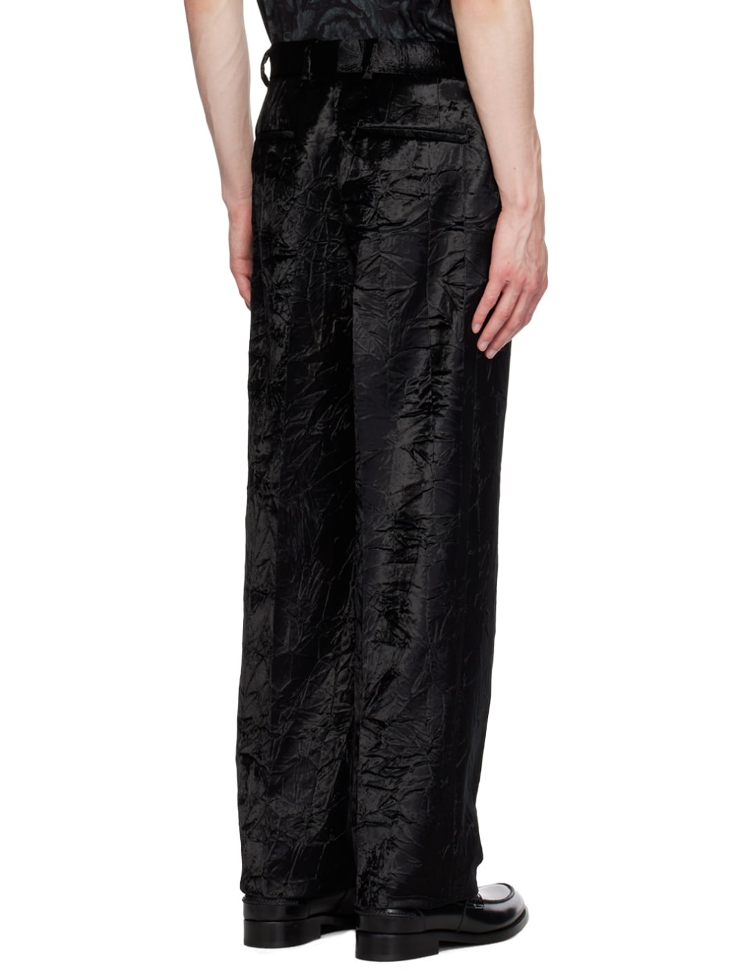 Black Straight-Leg Trousers - 3