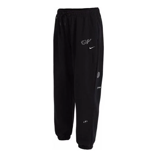 (WMNS) Nike Sportswear Icon Clash Oversized Casual Sports Lacing Breathable Long Pants/Trousers Blac - 1