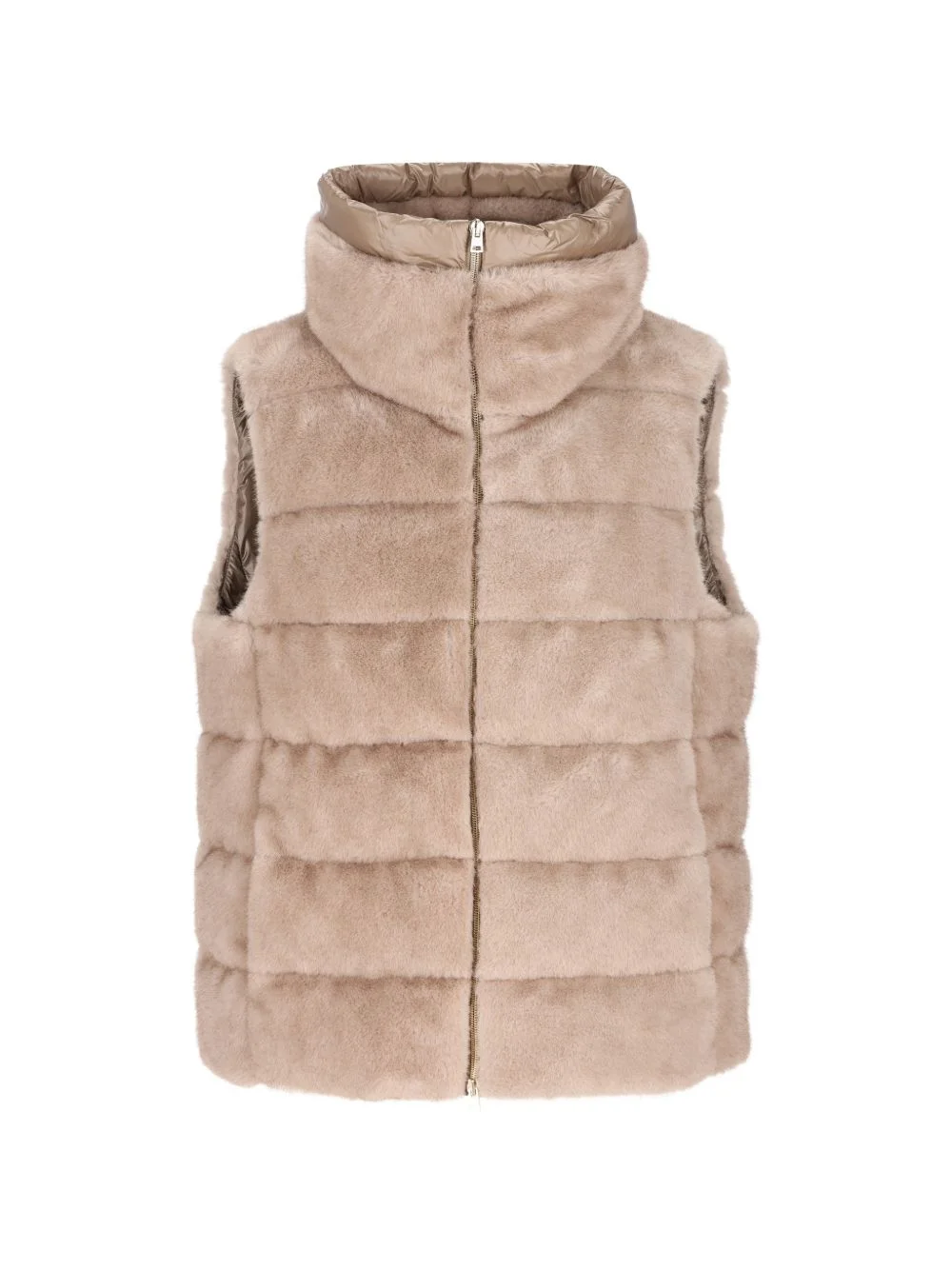 padded faux-fur gilet - 1