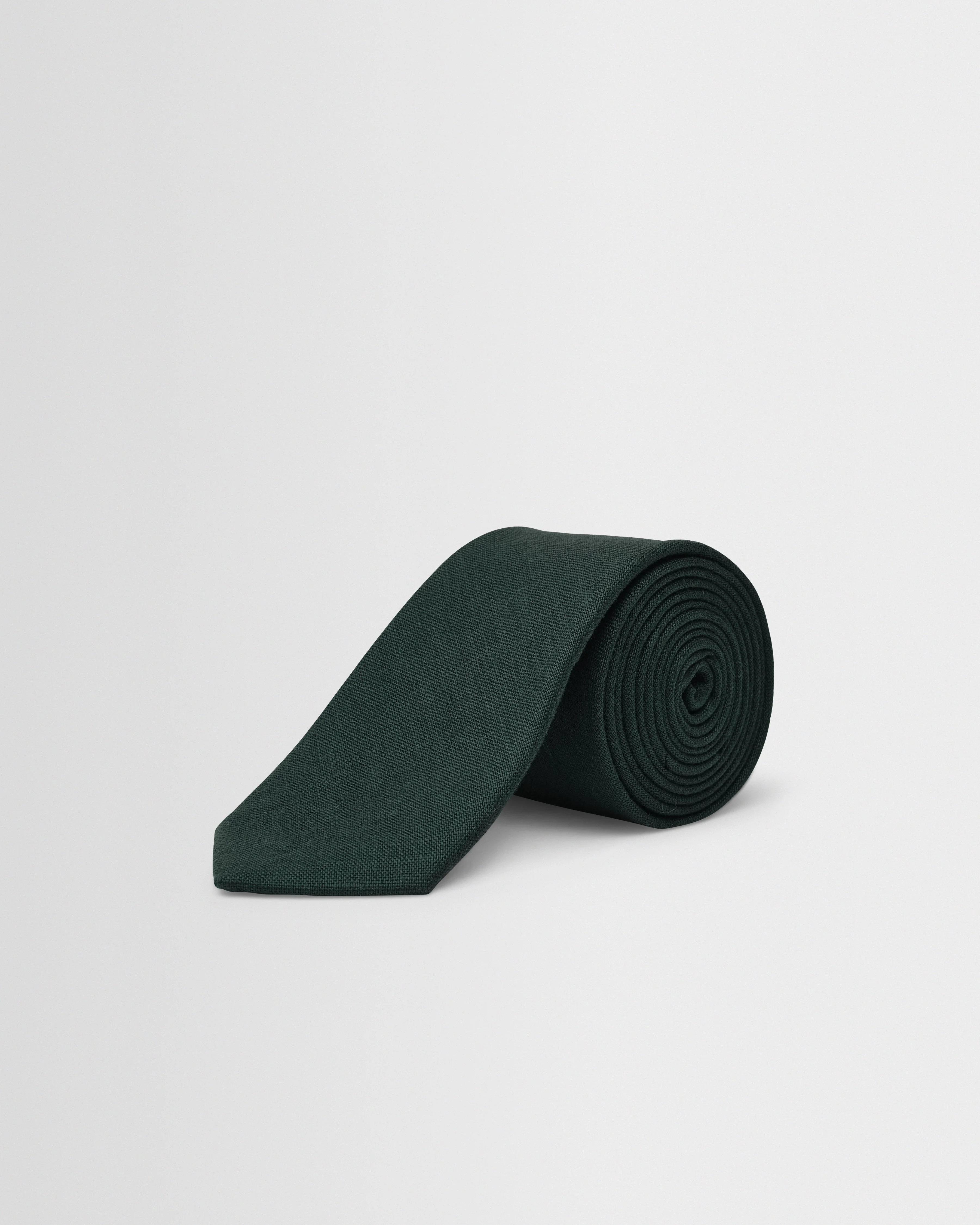 Pavillion - Dark Green Linen Tie - 1