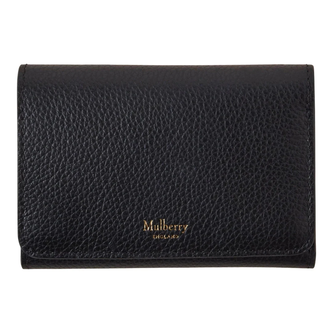 Continental Trifold Black Small Classic Grain - 1