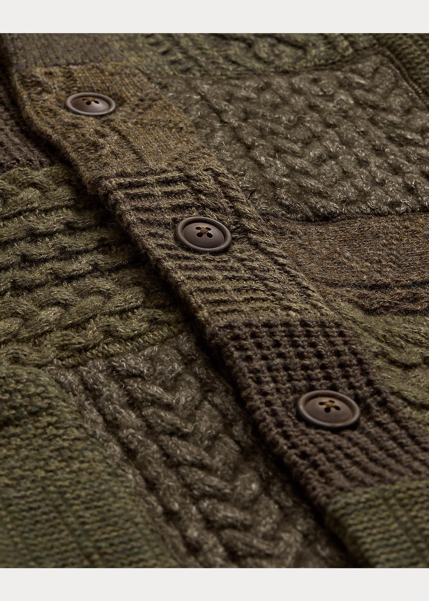 Patchwork Wool-Blend Shawl Cardigan - 4