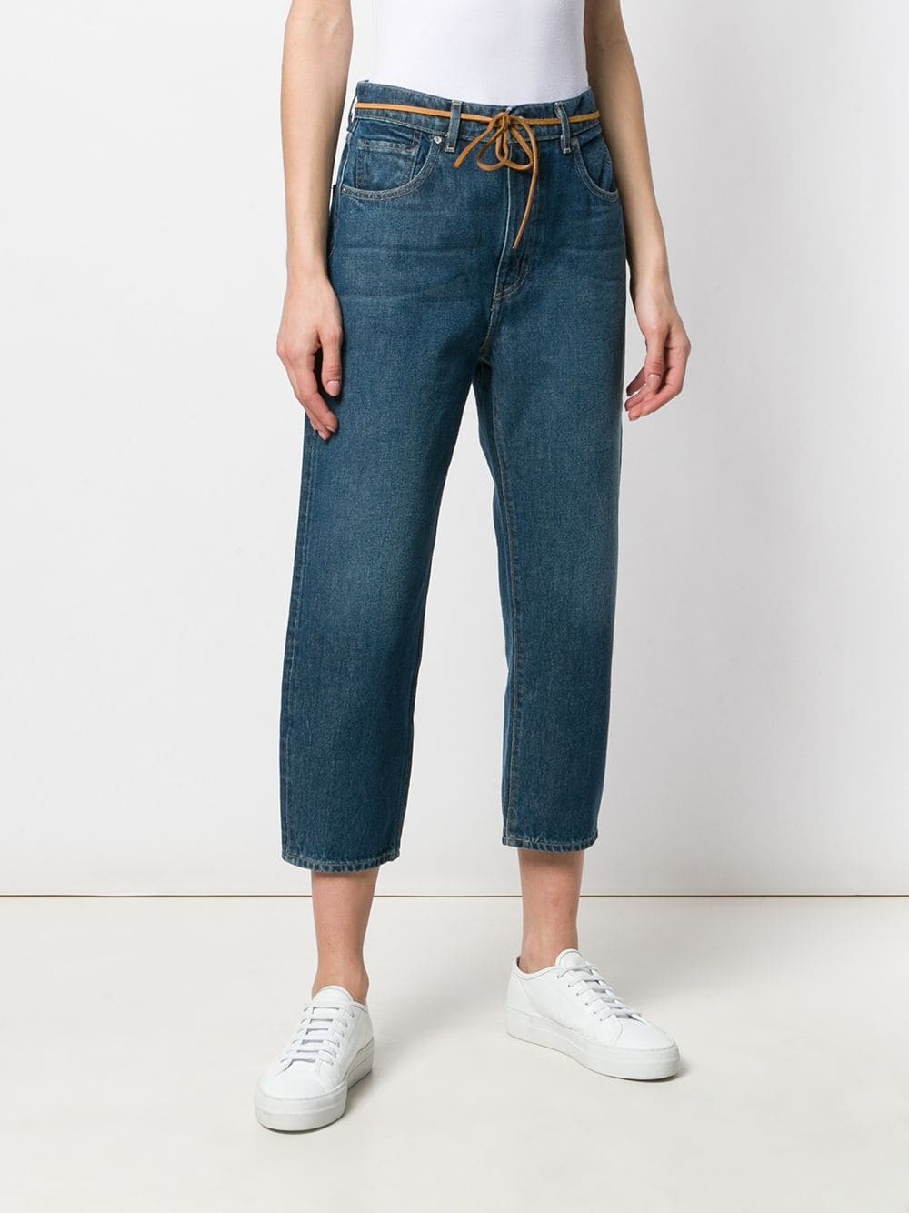 dark wash Barrel jeans - 3