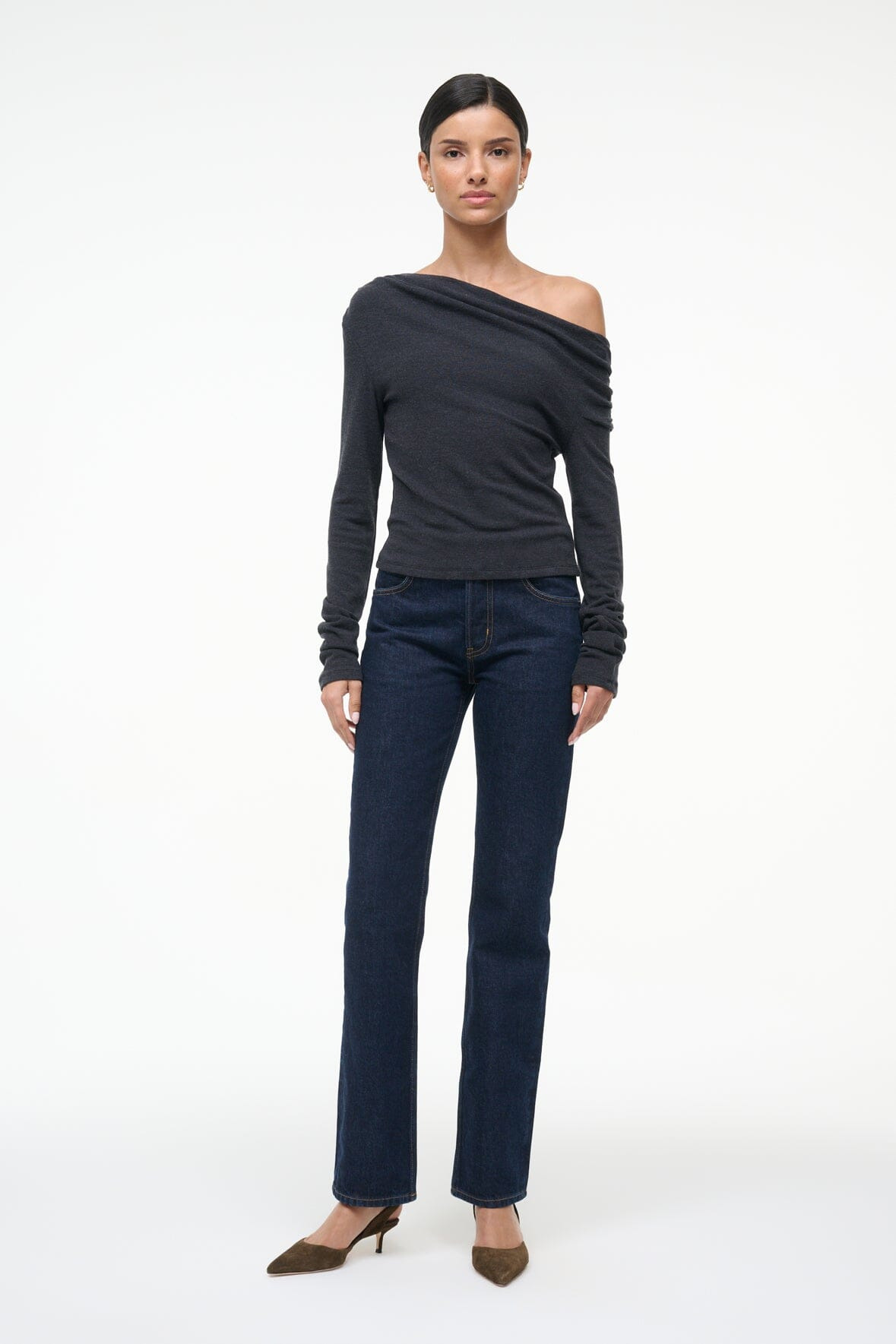 STAUD PHILOMENA TOP CHARCOAL - 3