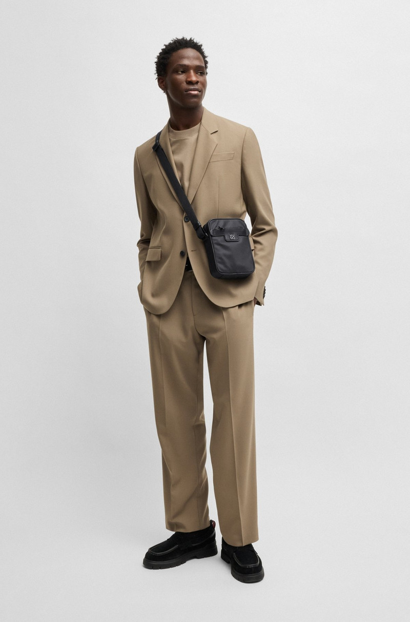 HUGO REPORTER BAG IN STRUCTURED TWILL WITH METALLIC STACKED LOGO outlook
