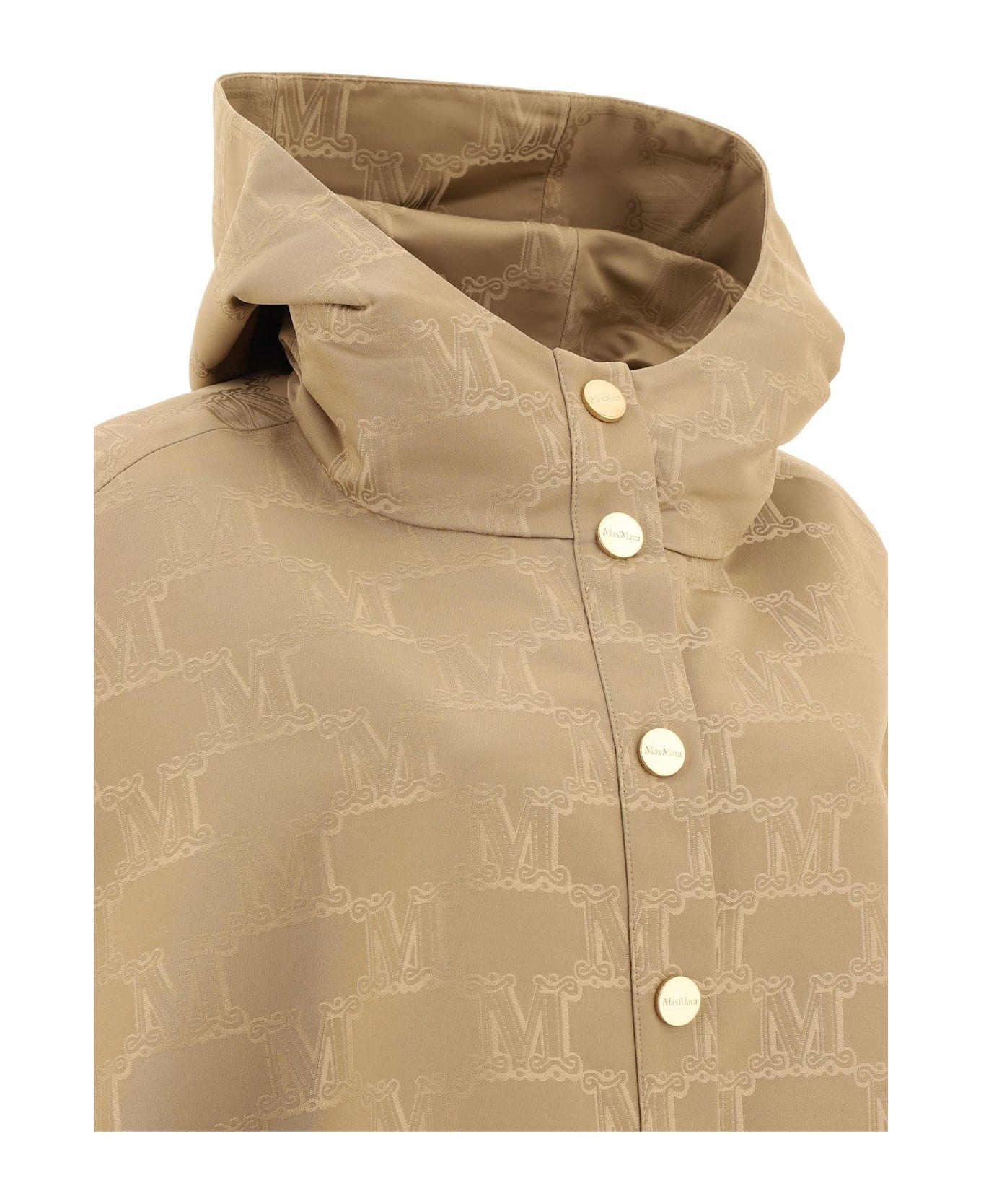 【関税＆送料込み】Max Mara High-Neck Cape Max Mara Logo Jacquard High Neck Cape | italist | REVERSIBLE