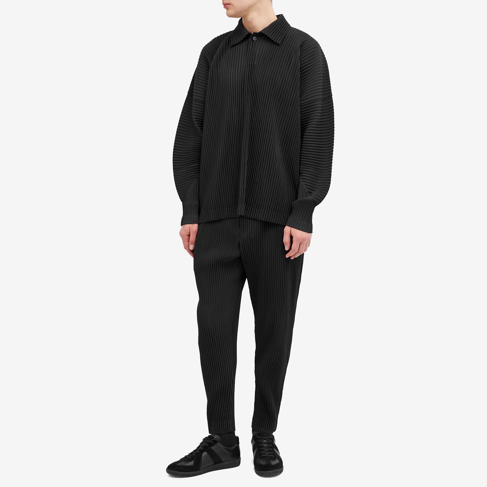 Homme Plissé Issey Miyake Pleated Long Sleeve Polo - 4