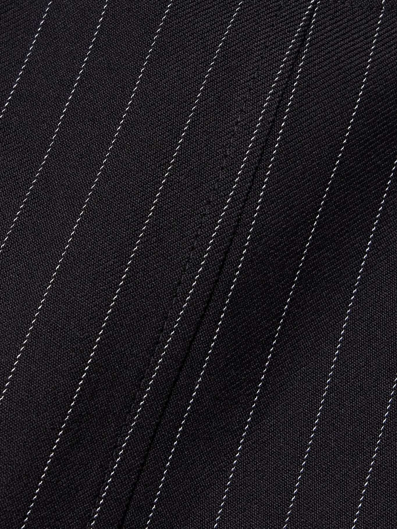 Open-back pinstriped wool-twill halterneck tank Black - 5