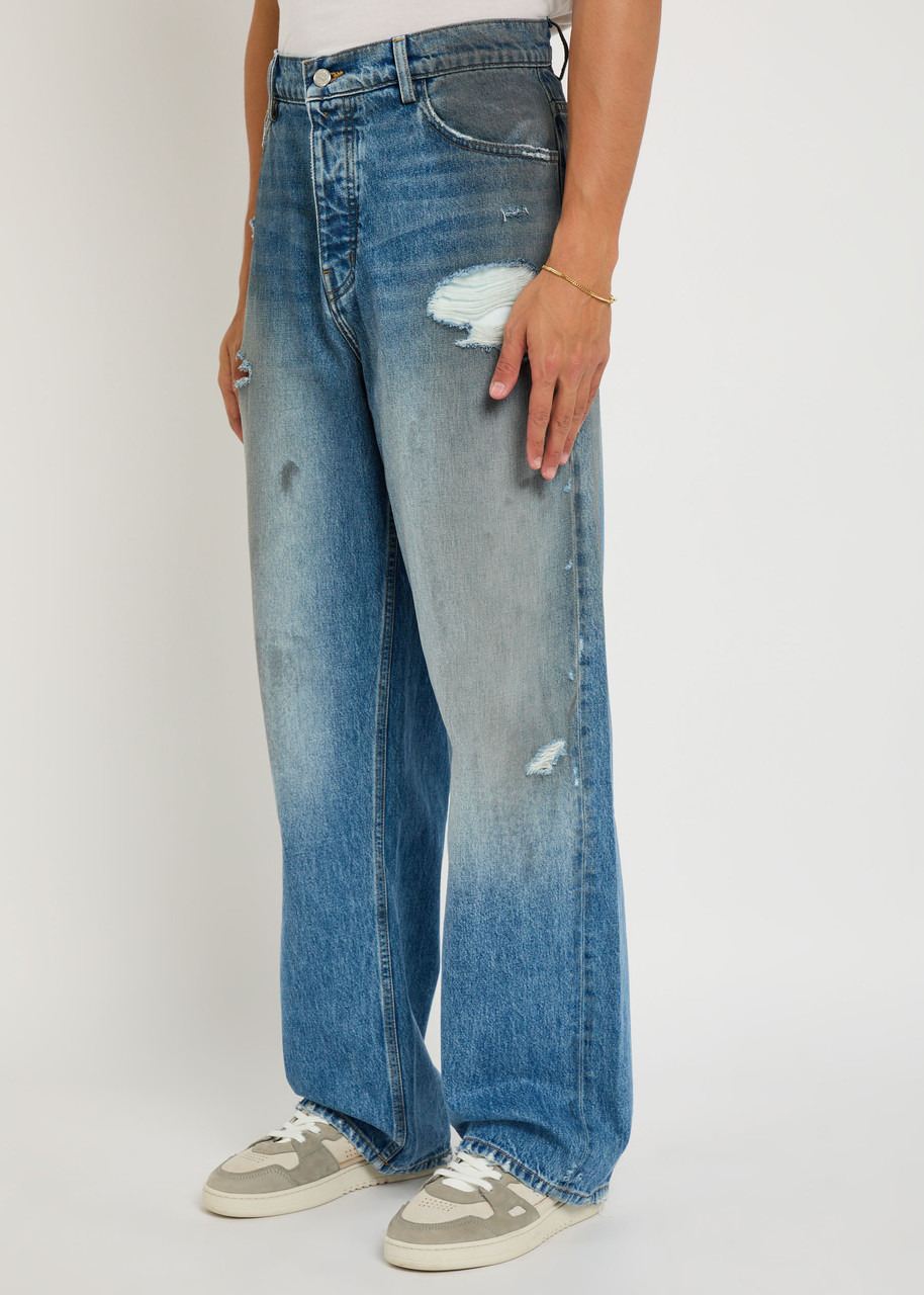 Nahmias Dirty Wash Distressed Straight-leg Jeans - 2