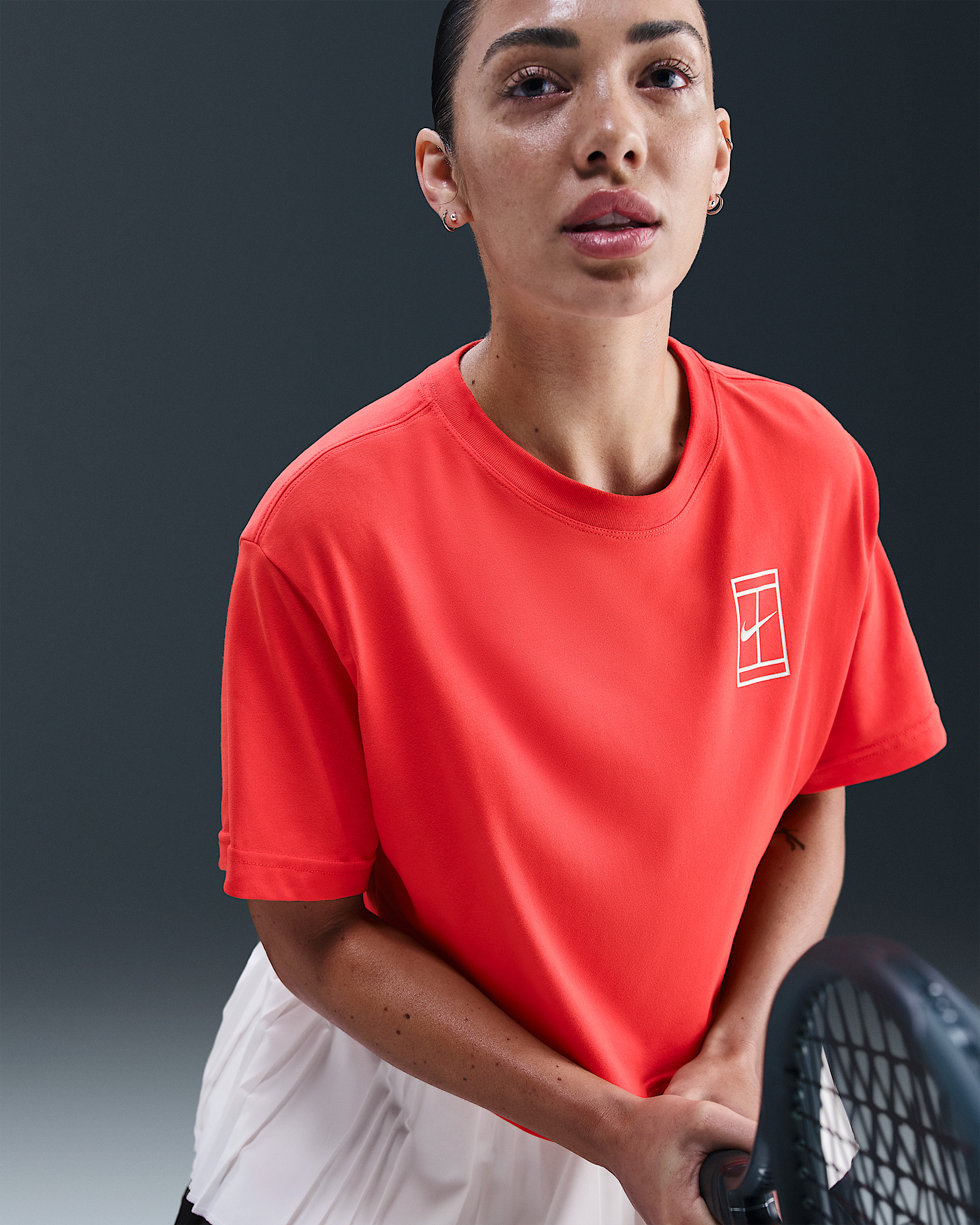 Nike Slam Women's Dri-FIT Short-Sleeve Cropped Tennis T-Shirt - 3