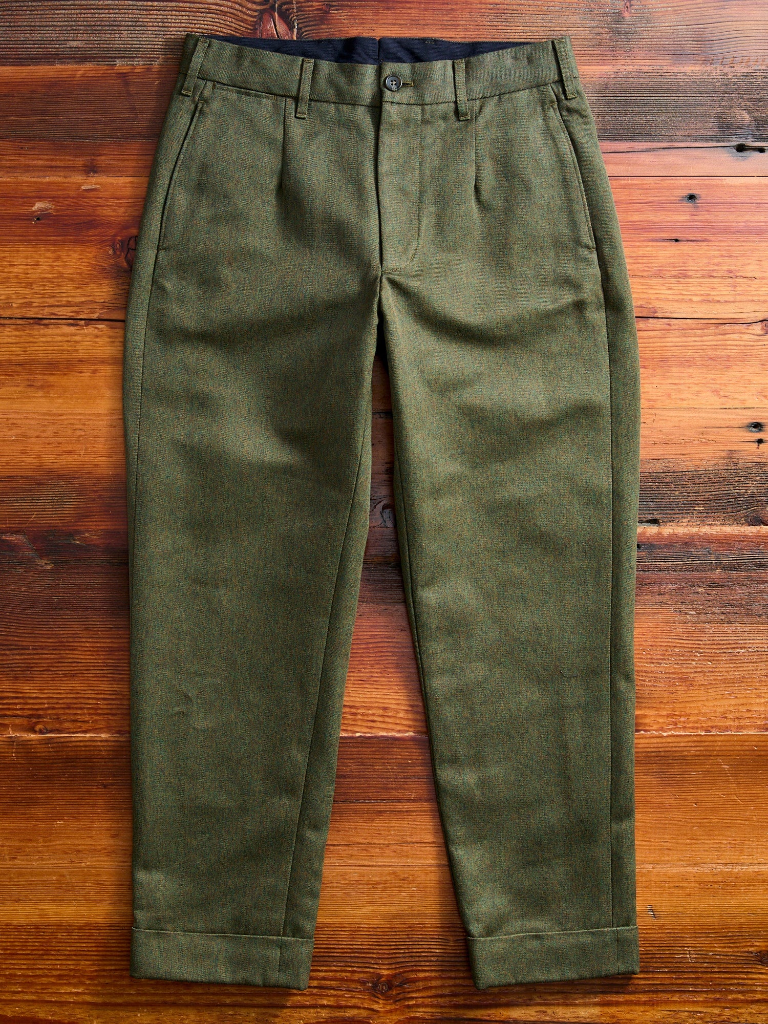 Melange Twill Andover Pants in Olive - 1