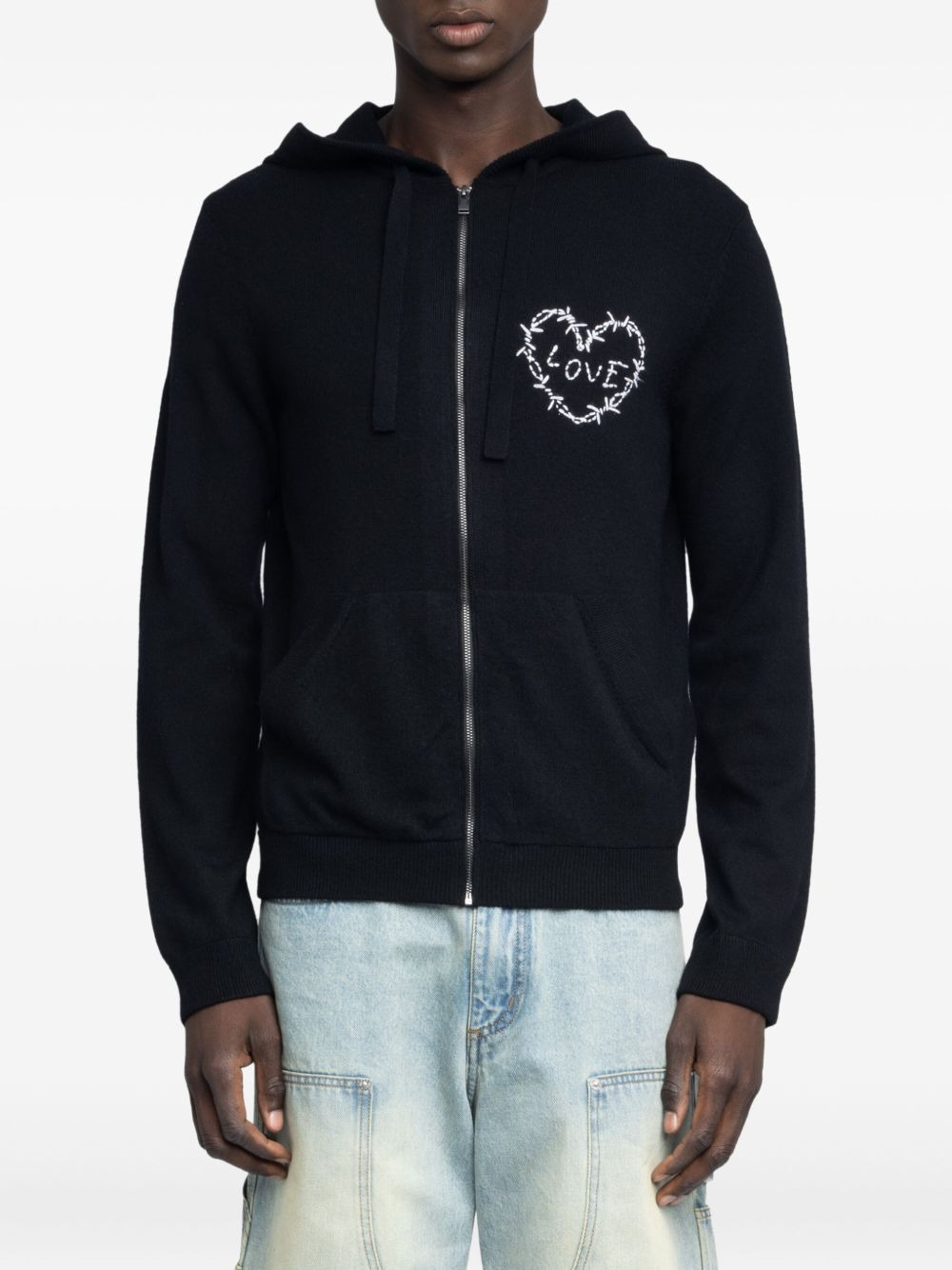 Clash zip-up hoodie - 4