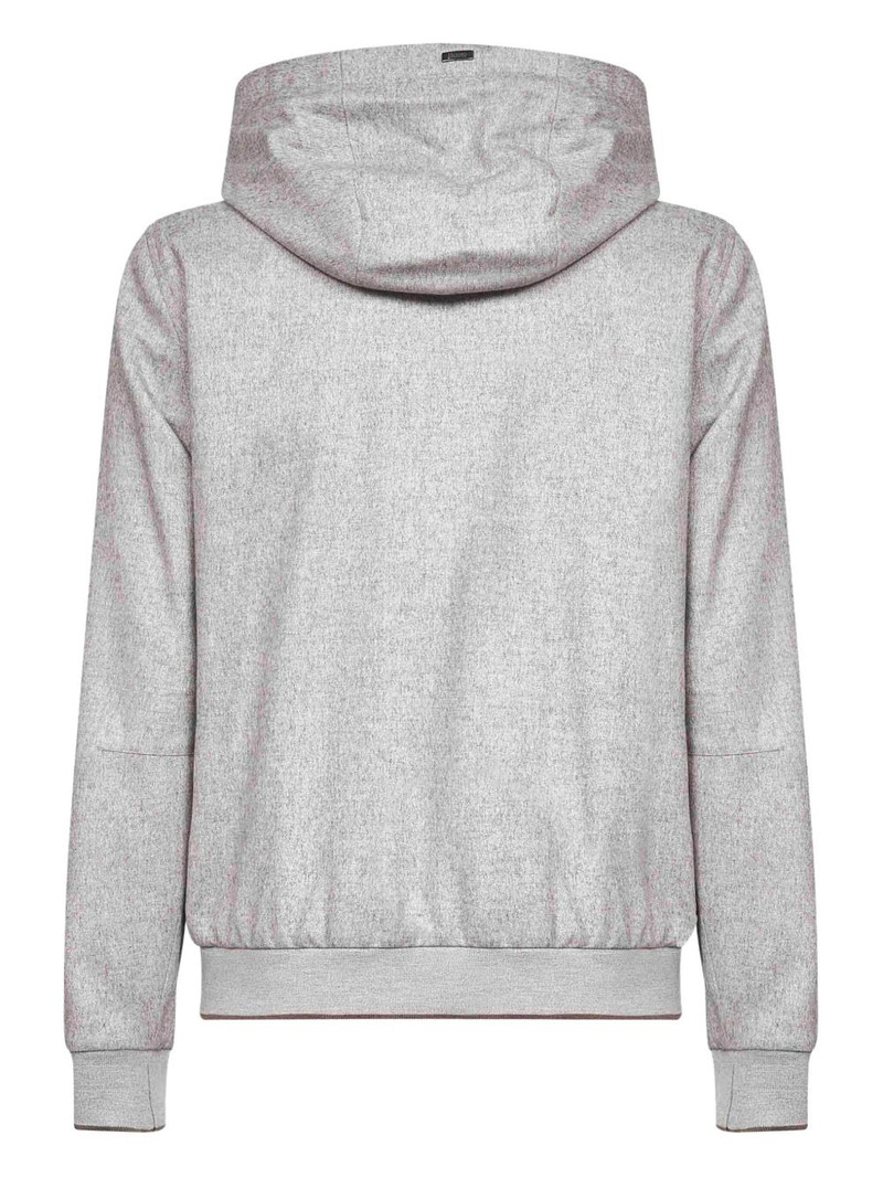 Herno ribbed-trim hooded jacket outlook