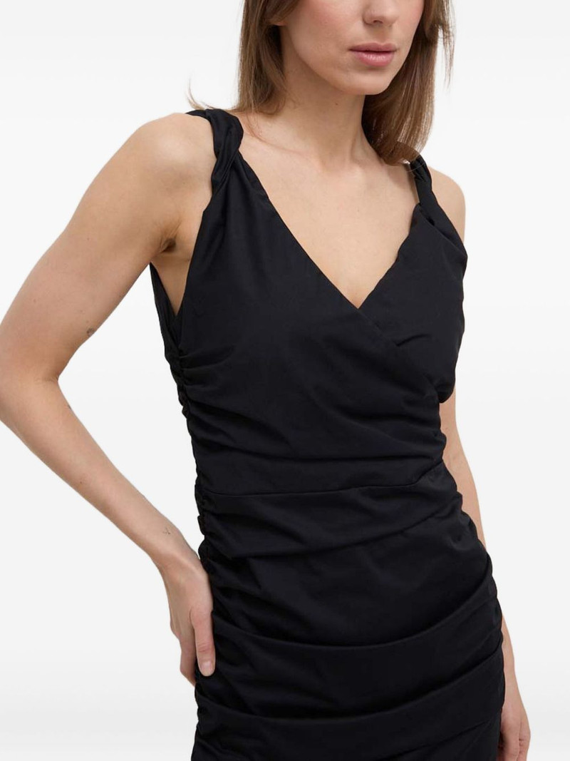 twisted ruched mini dress 4