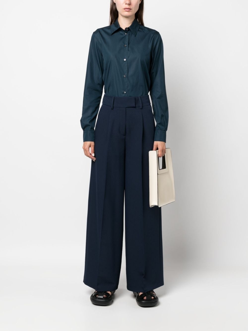 long-sleeved button-up shirt - 2