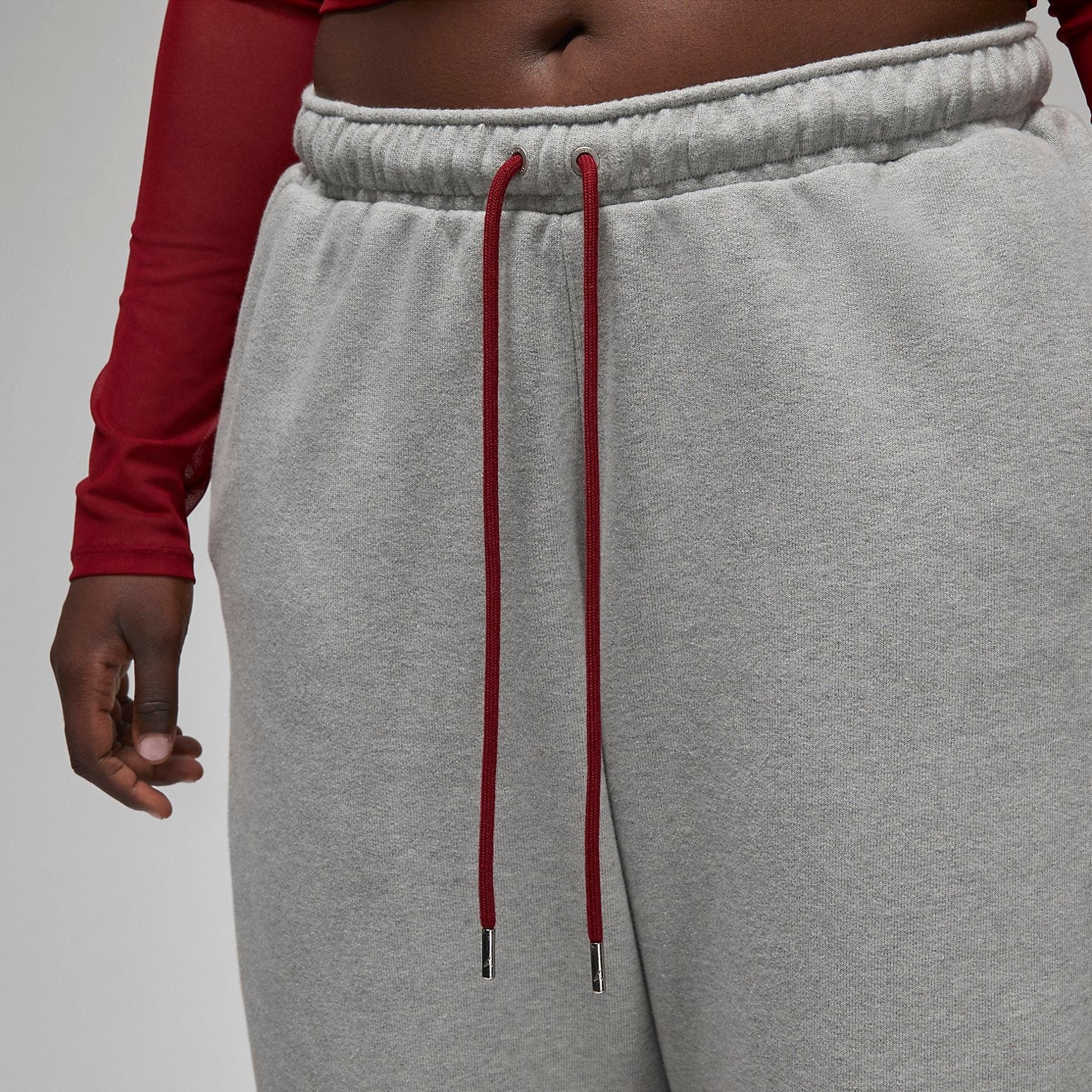 (WMNS) Air Jordan x Teyana Taylor Sweatpants 'Grey' FB2625-063 - 3