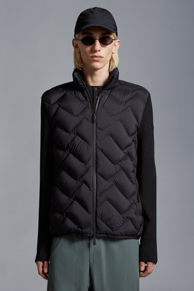 Moncler Padded Wool Blend Zip-Up Cardigan outlook