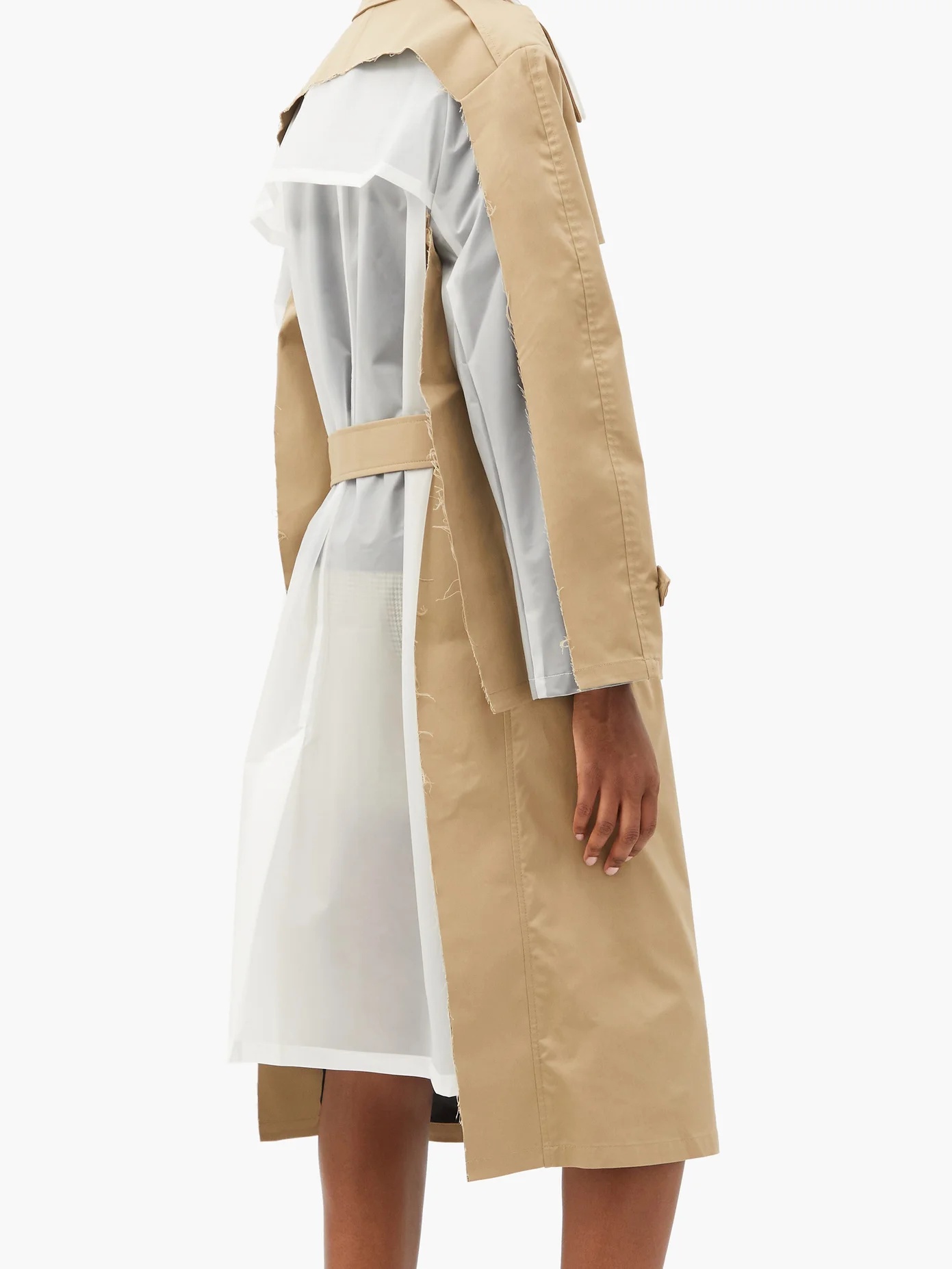 Cutout gabardine trench coat - 6