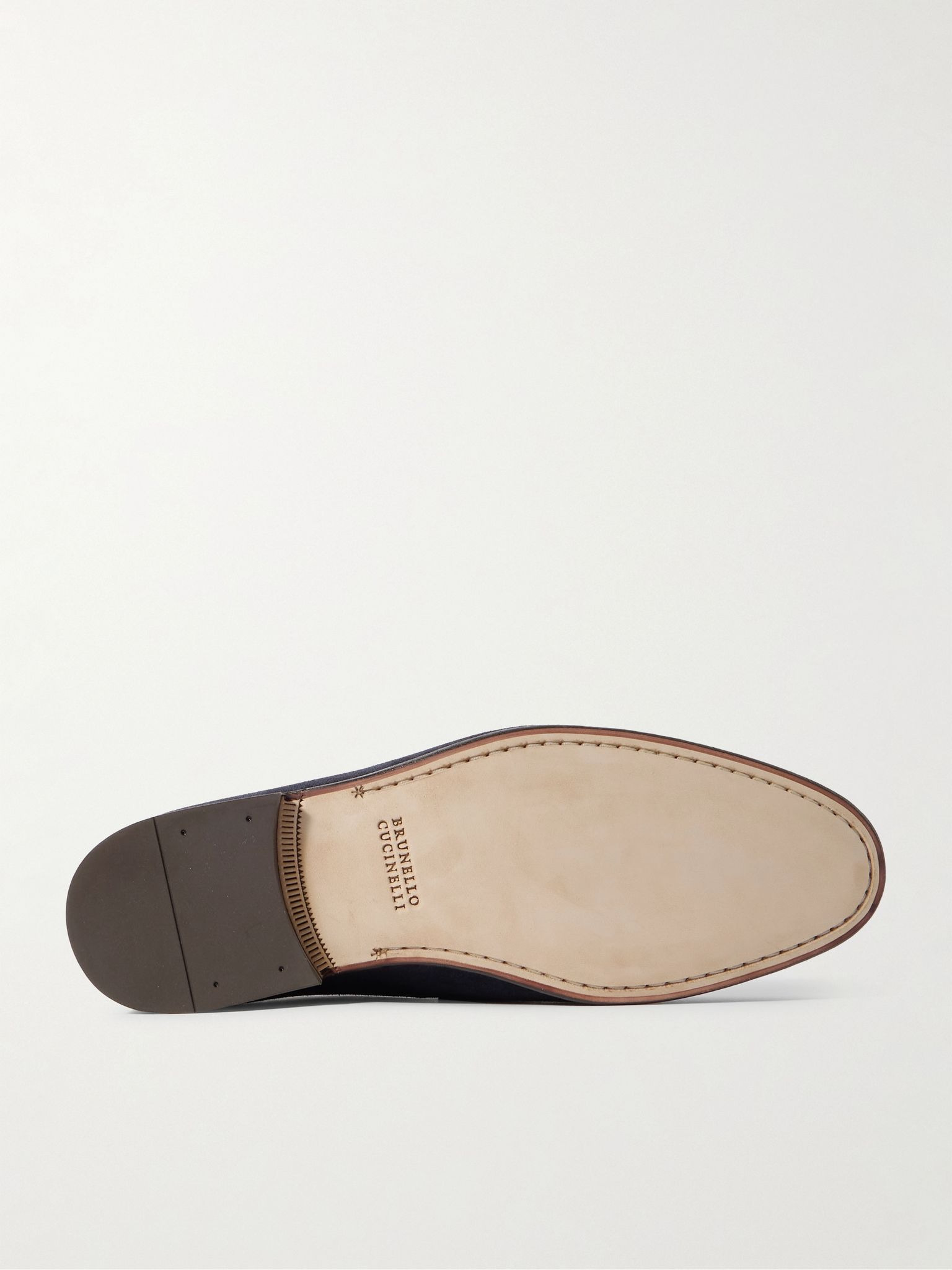 Embellished Suede Loafers Navy - 3