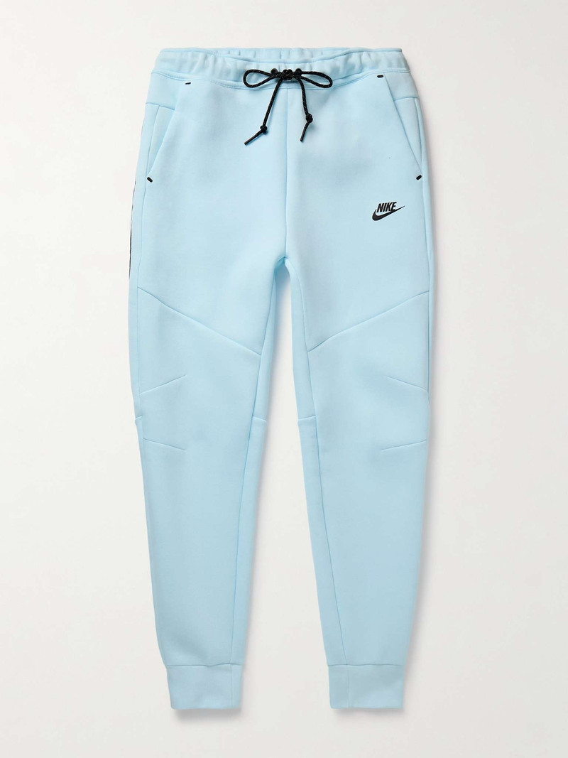 Slim-Fit Tapered Logo-Print Cotton-Blend Tech Fleece Sweatpants - 1