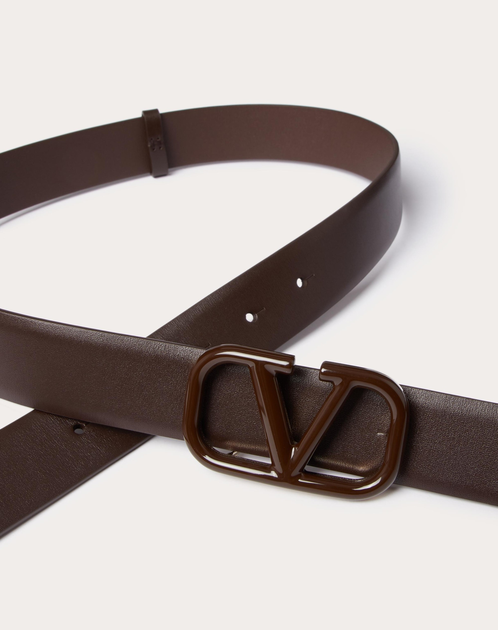 VLOGO SIGNATURE BELT IN SHINY CALFSKIN 30MM - 2