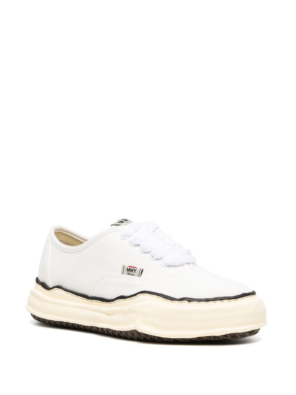 lace-up low-top sneakers - 2