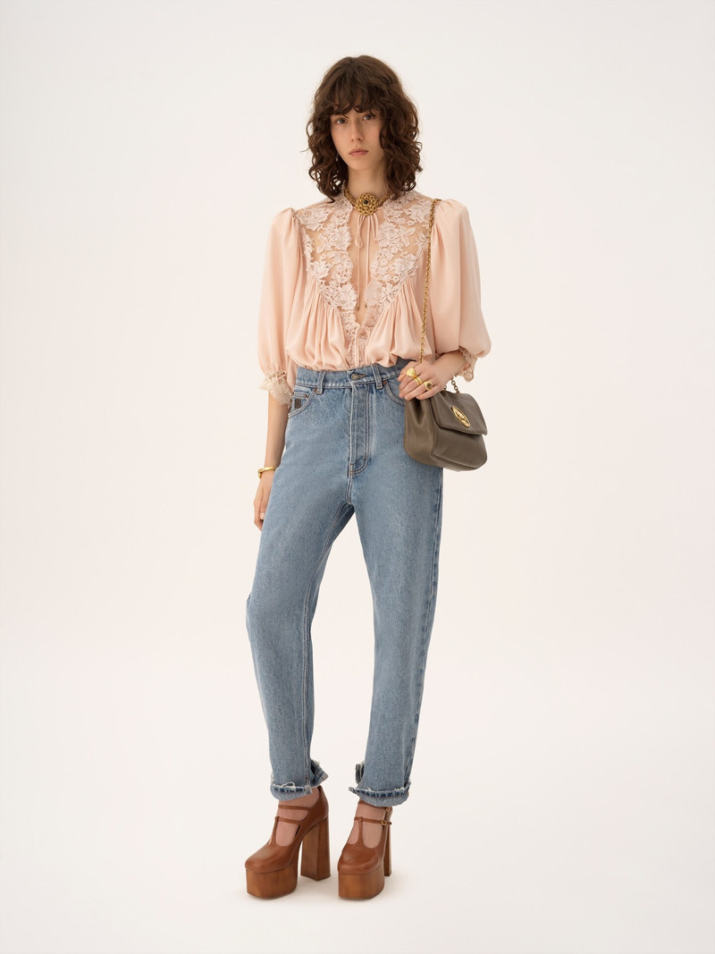 Chloé HIGH-RISE TAPERED JEANS IN DENIM outlook
