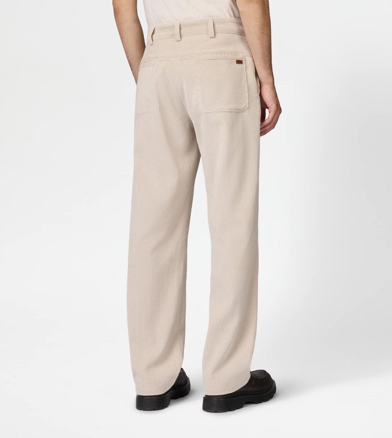 CHINO PANTS IN CORDUROY - OFF WHITE 4
