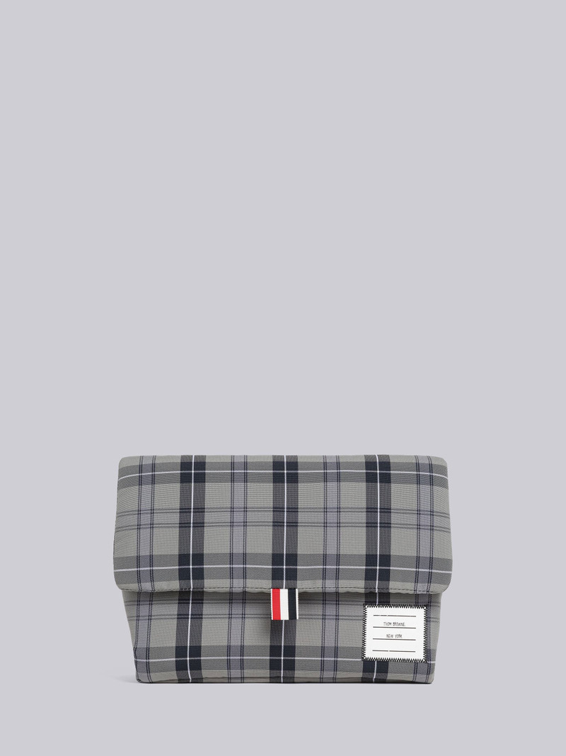 Tartan Nylon Canvas Puffer Clutch 1