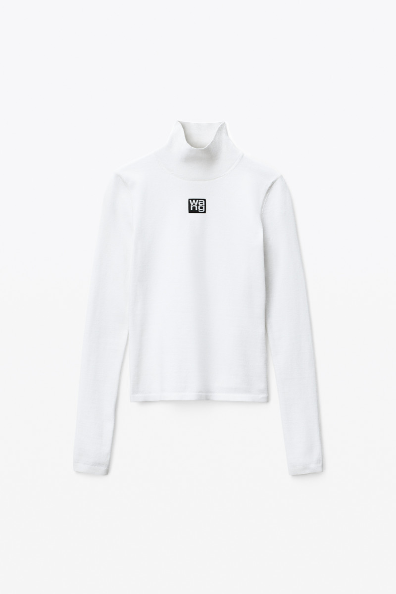 TURTLENECK TOP IN STRETCH KNIT 1