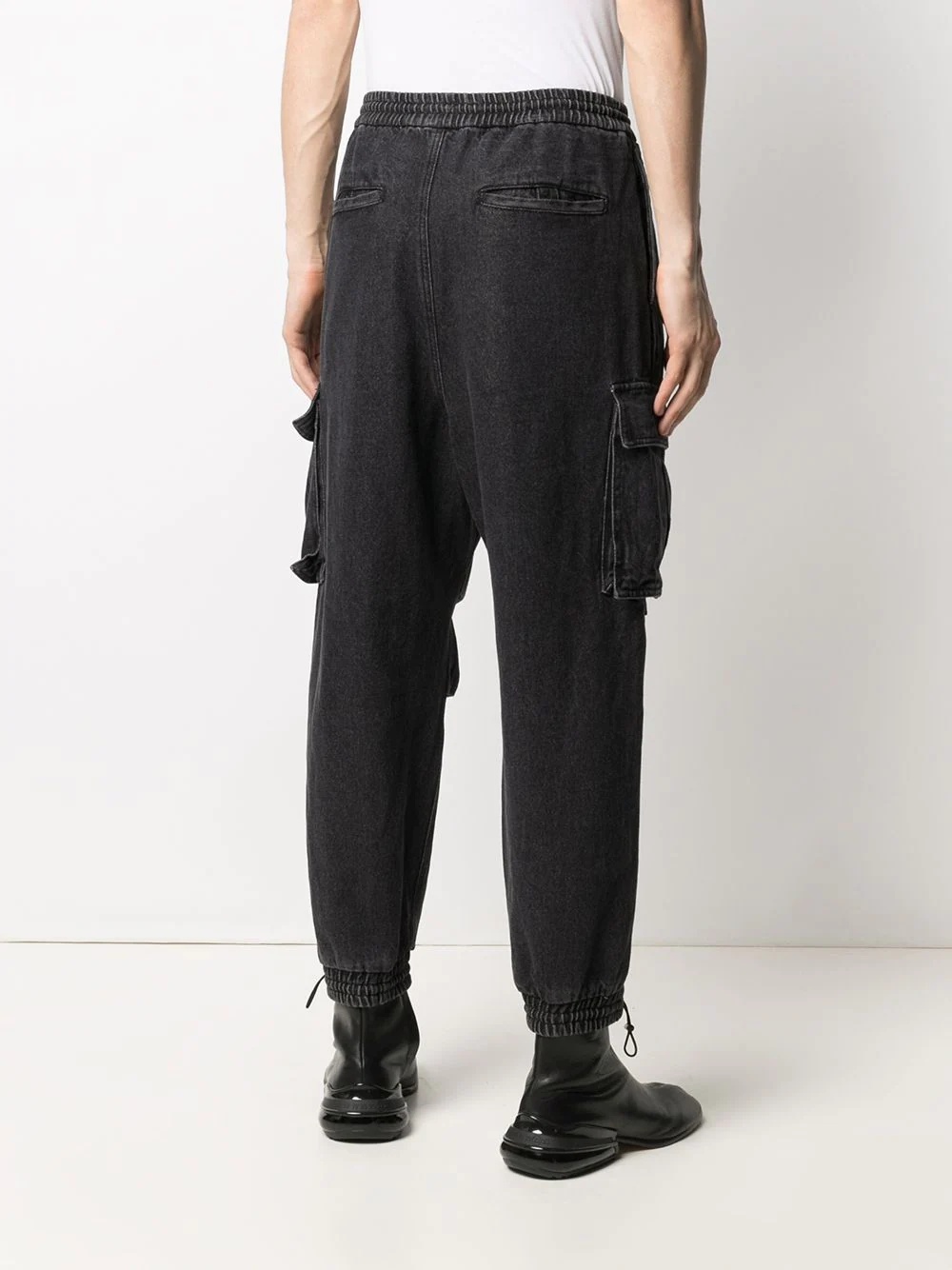 flap-pocket cotton cargo trousers - 5