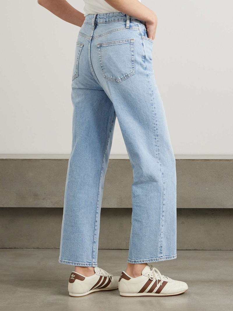 넓은 고층 넓은 다리 청바지 빛 denim 4