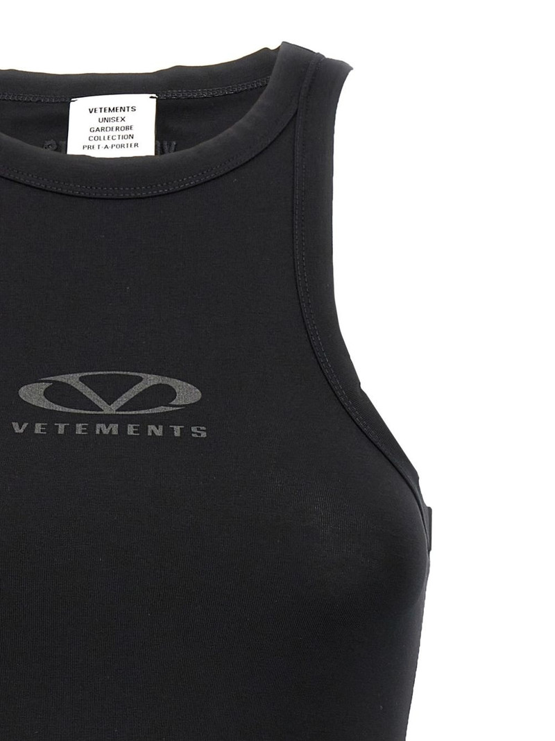 VETEMENTS logo-print tank top outlook