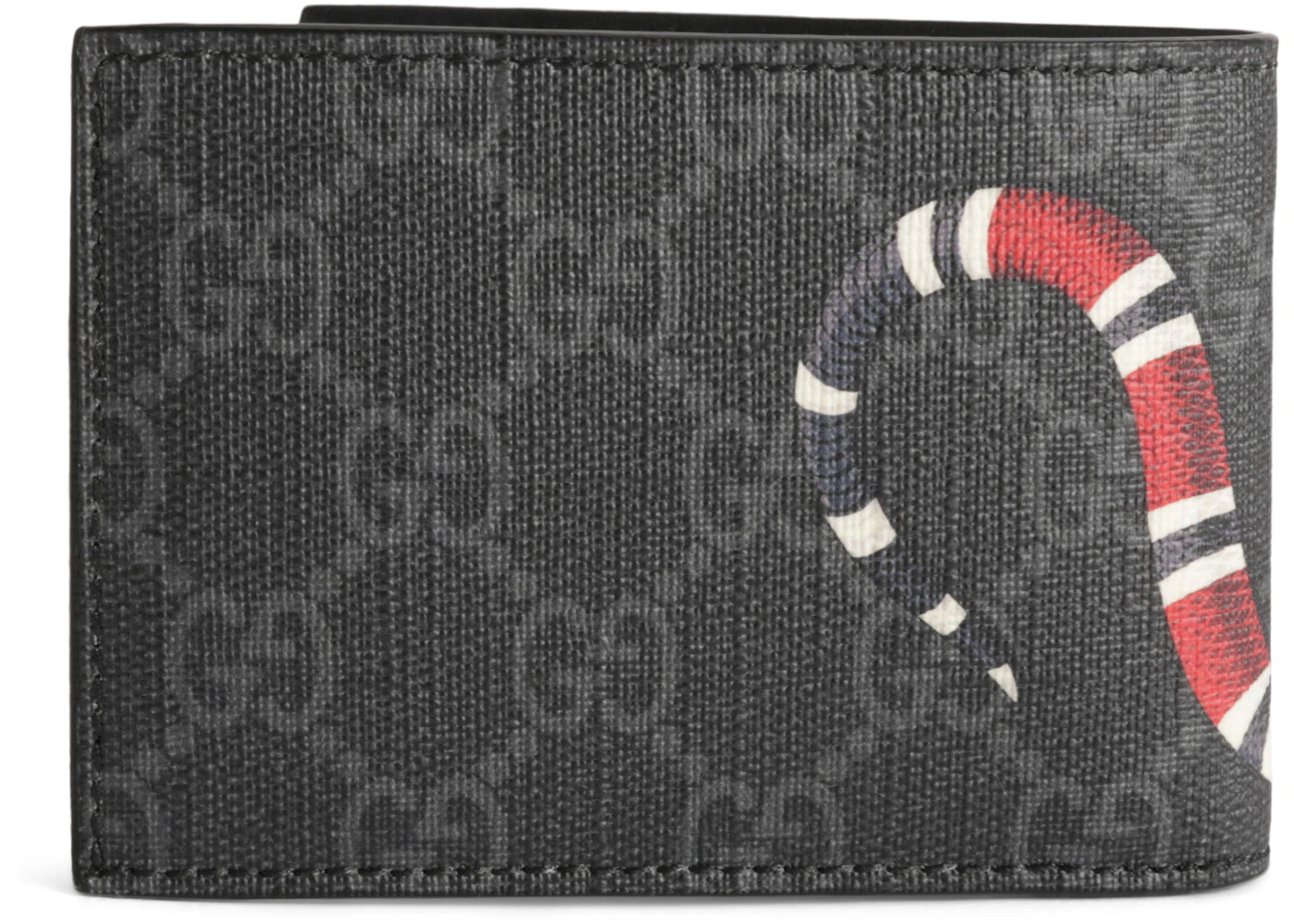 Gucci Bifold Wallet GG Supreme Kingsnake (4 Card Slots) Black - 2