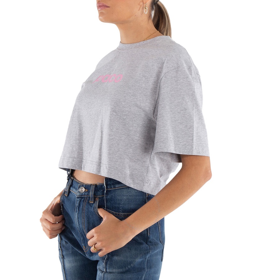 Rabanne Logo Print Cropped Cotton T-Shirt - 4