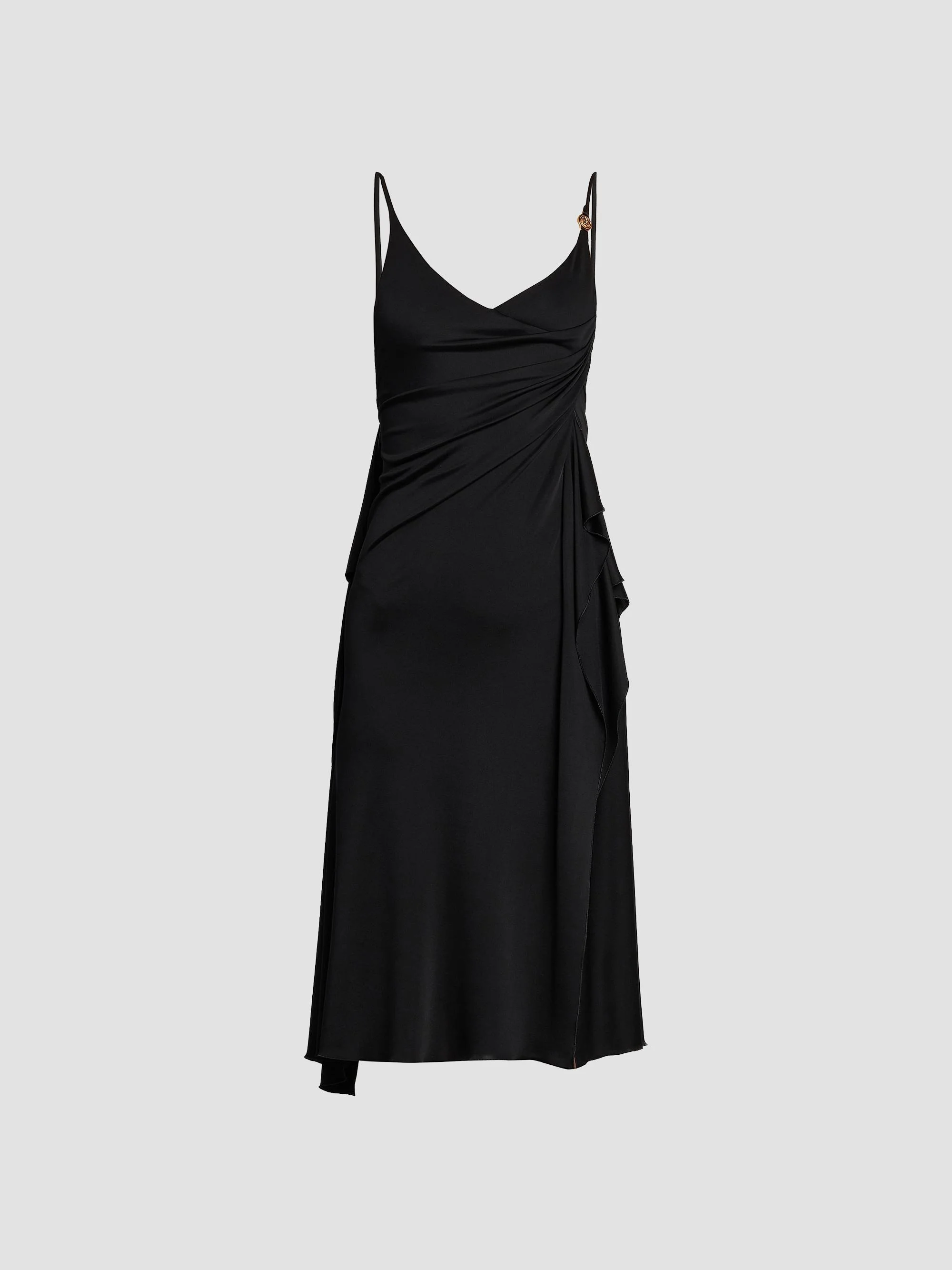 Women's La Vacanza Draped Jersey Cocktail Dress - Black - 1