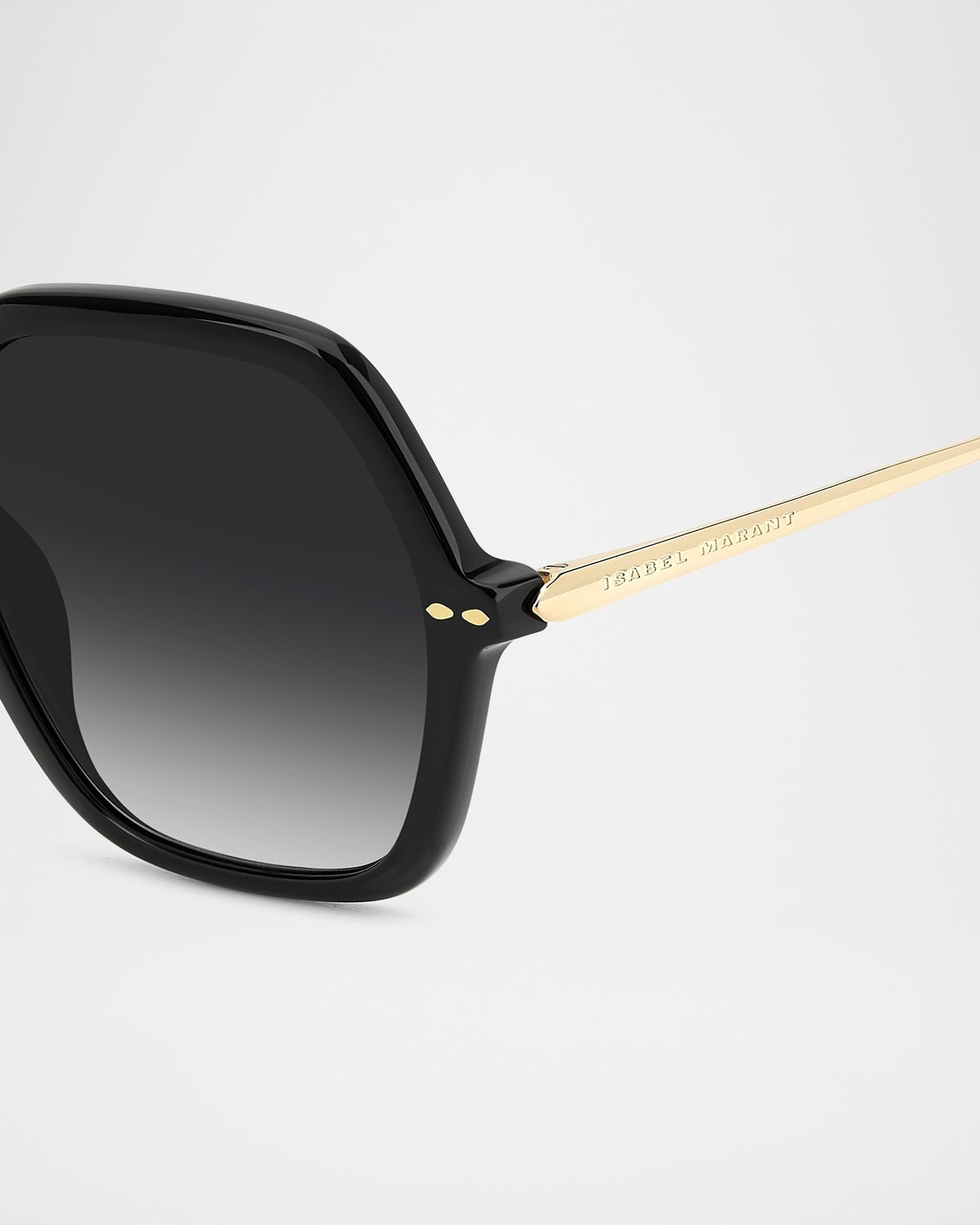 Oversized Square Acetate & Metal Sunglasses - 3