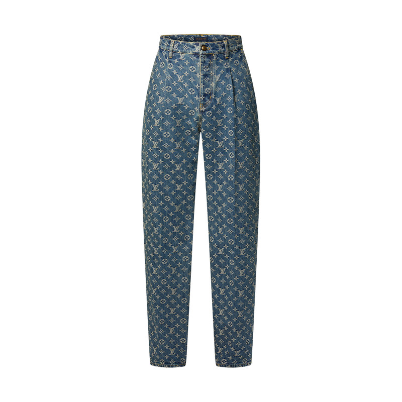 Monogram Denim Tailored Pants - 1