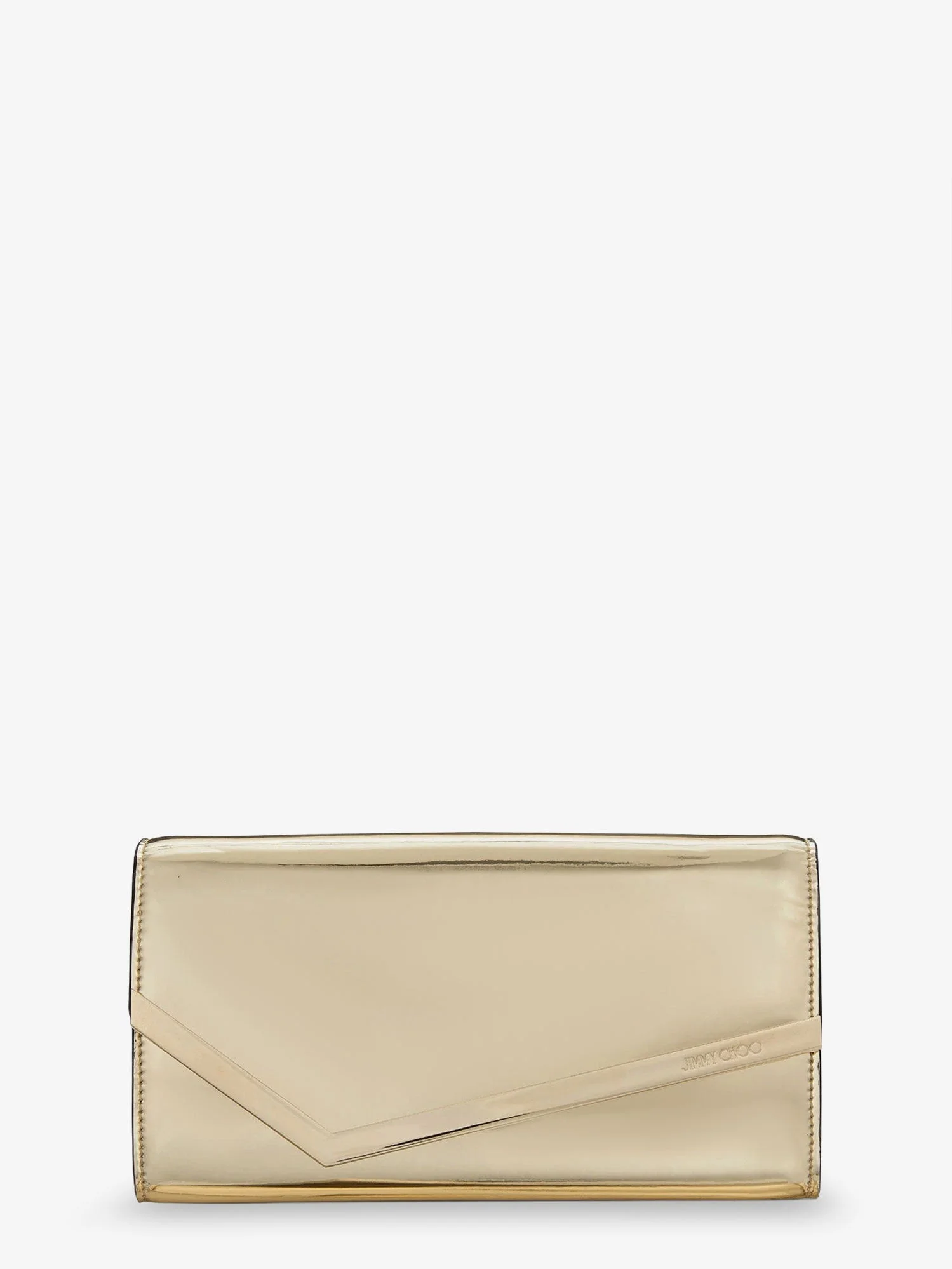 Jimmy Choo Women Emmie Metallic Leather Clutch - 1