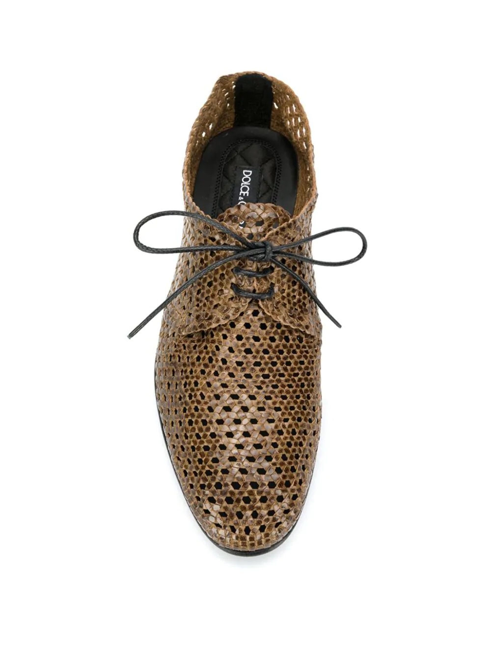 woven derby shoes - 4