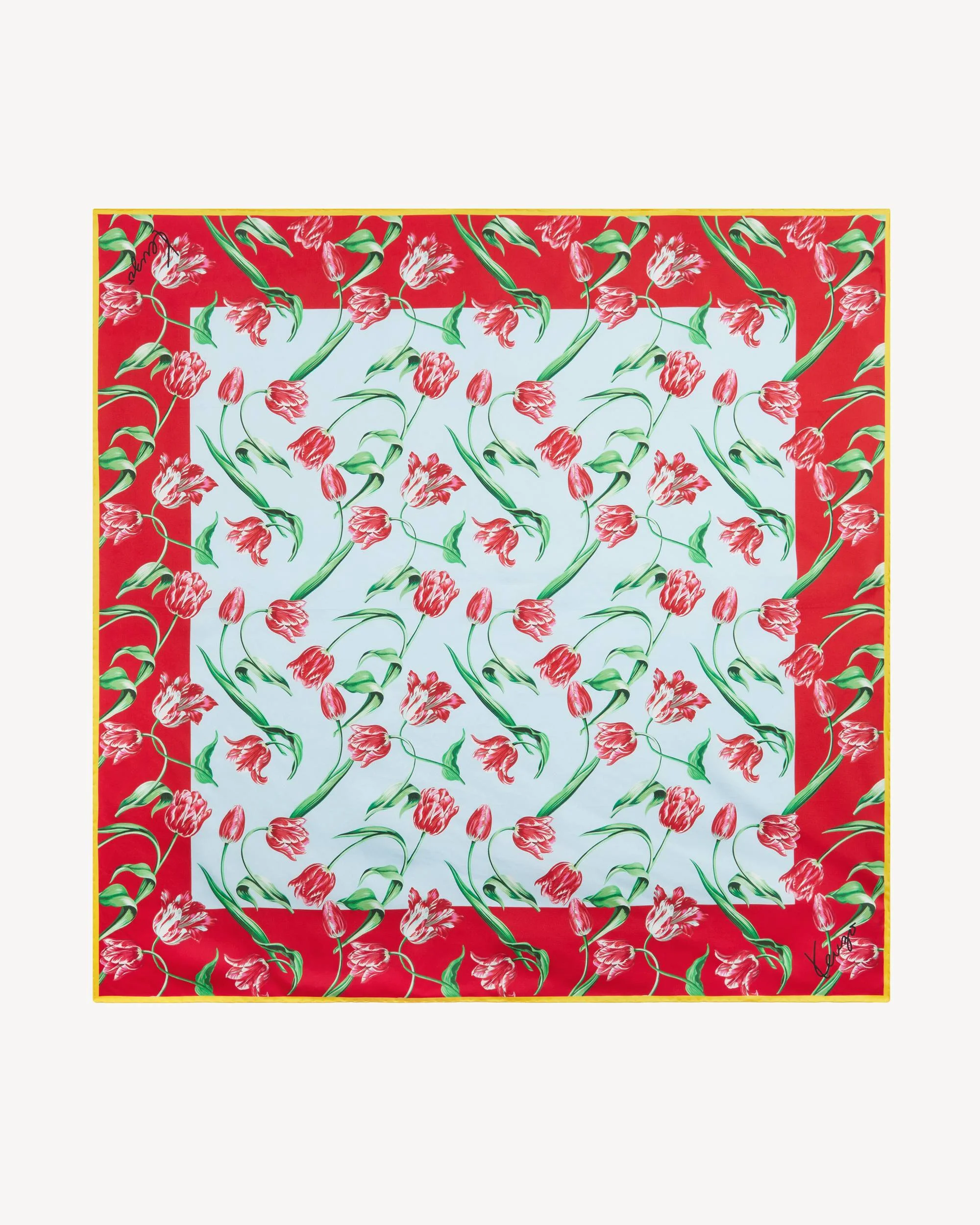 'KENZO Tulip' square in silk - 1