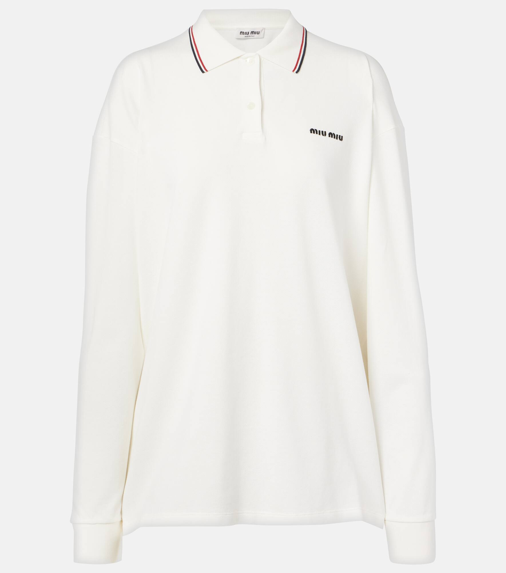 Logo cotton polo sweater - 1