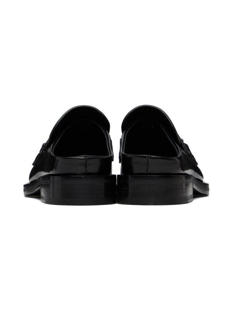 Black Square Toe Mules 2