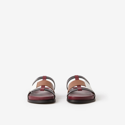 Burberry Colour Block Leather Slides outlook