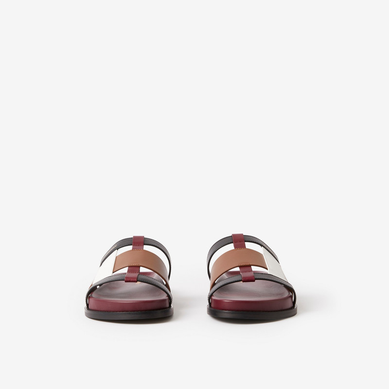 Burberry Colour Block Leather Slides outlook