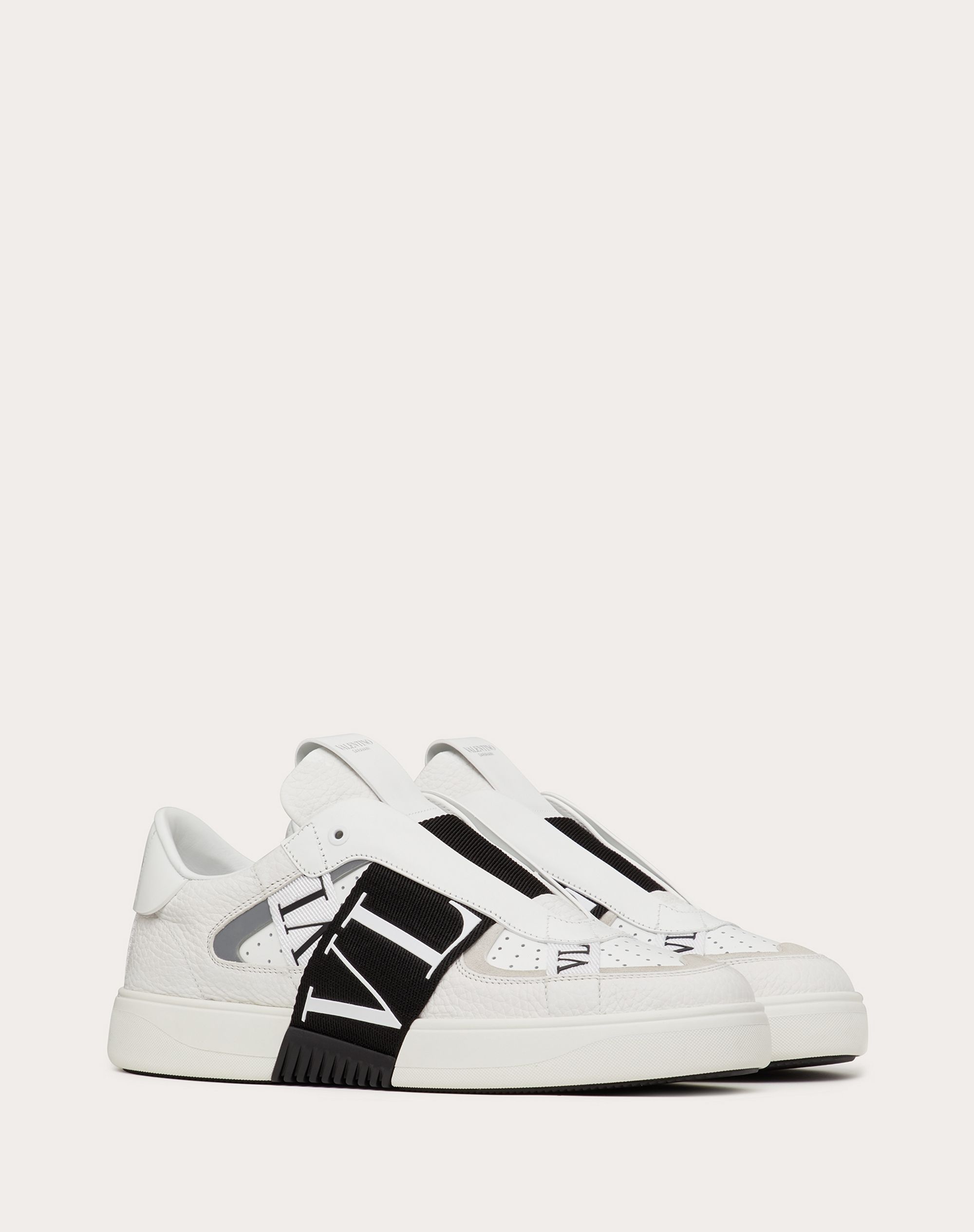 Mid-Top Calfskin VL7N Sneaker with Bands - 4