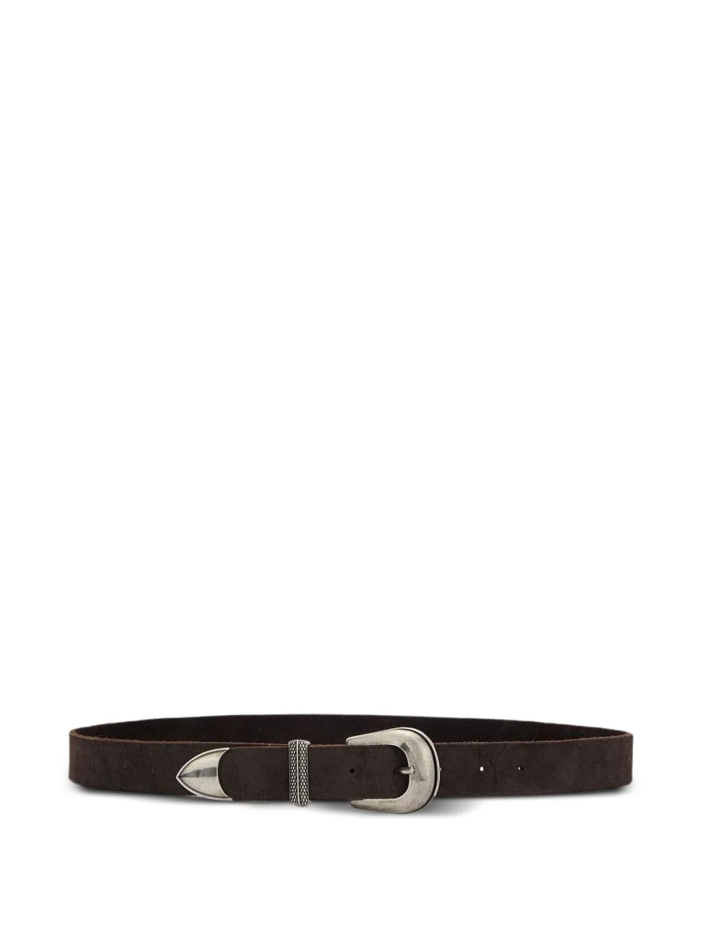 engraved-buckle belt - 1