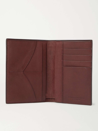 Brunello Cucinelli Logo-Debossed Leather Bifold Cardholder outlook