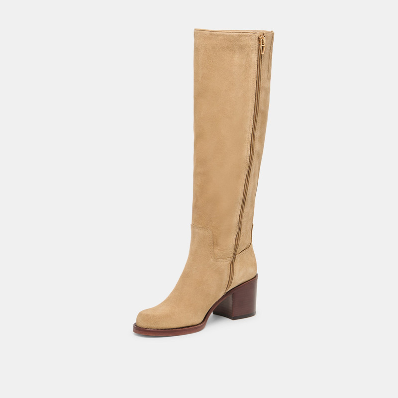 LUCYLE WIDE CALF BOOTS DK TAUPE SUEDE 4
