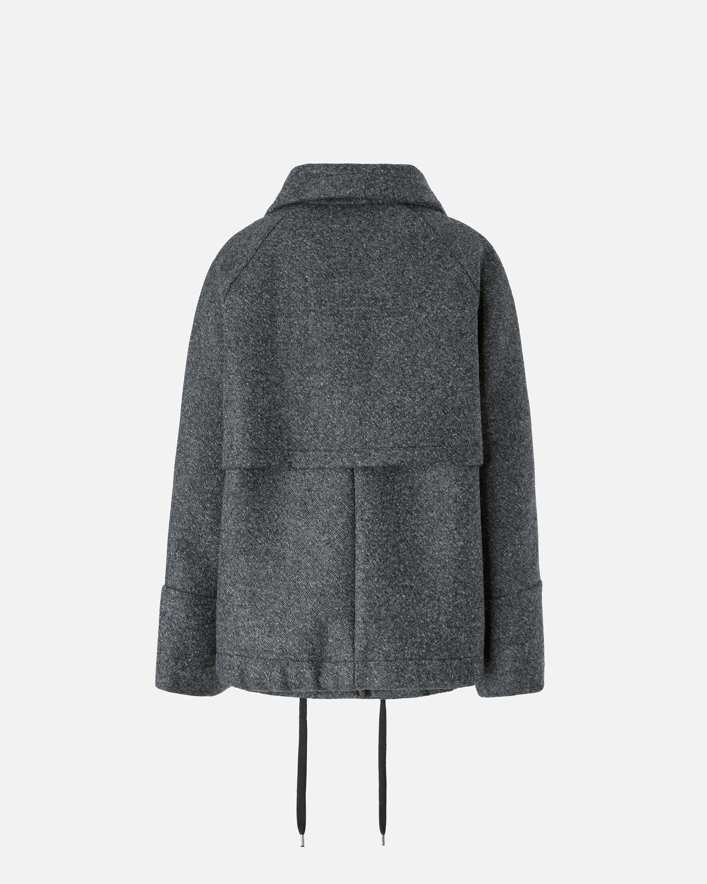 CLOTH PEA COAT WITH HIGH COLLAR - 6
